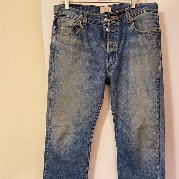 Levi’s 501 Denim Blue Jeans - Picture 4 of 6